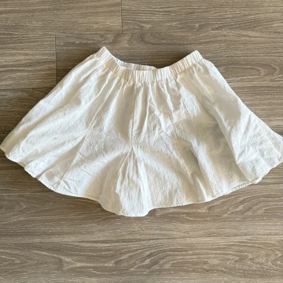 Jacquie The Label Pleated Crisp Cotton Skirt in White sz Medium - Picture 4 of 7